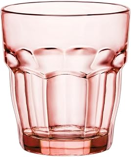 Bormioli Rocco 418950B03321990 Rock Bar Lounge Rocks Glass, 9.25 oz, Peach
