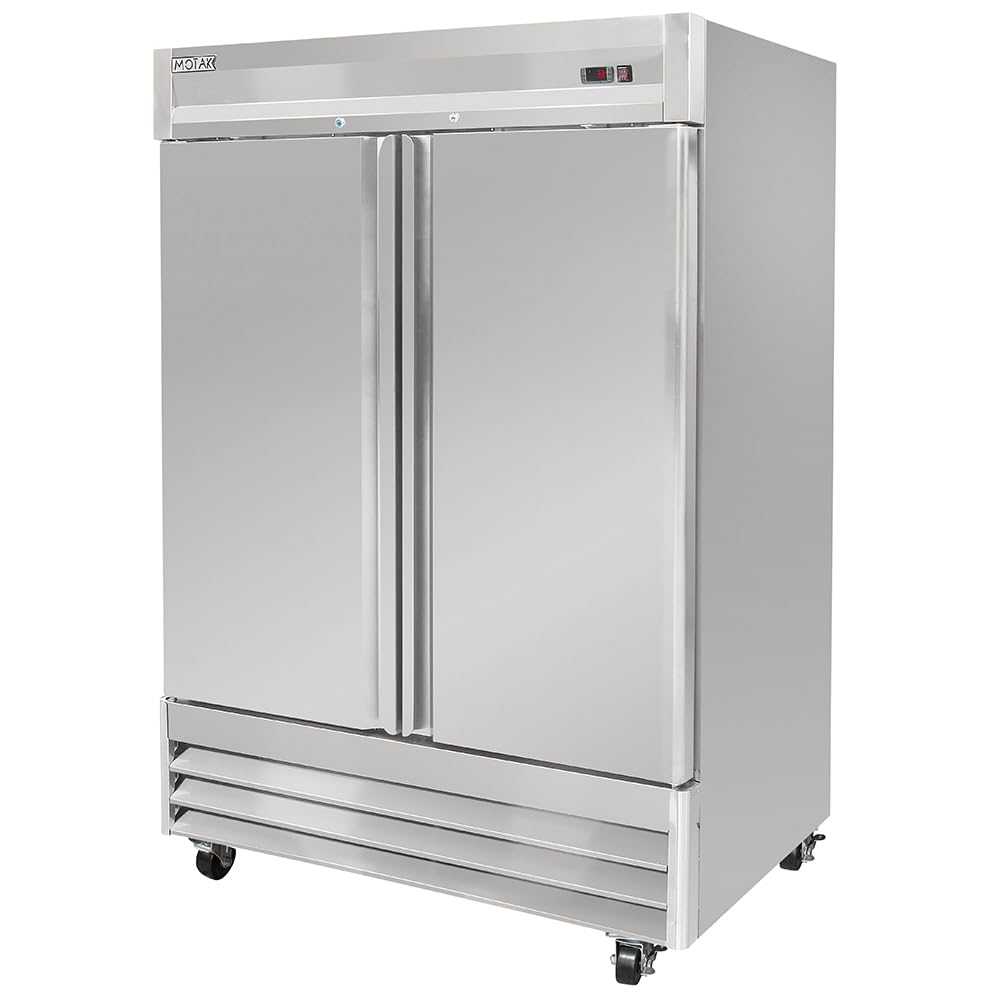 54" Two Section Reach In Refrigerator by MOTAK – 56.69x35.04x83.46, In Description, Check Images, Model MSD-2DR-BAL-X
