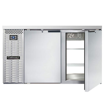 BBC59-SS-PT Two Section Refrigerated Pass-Thru Back Bar Cooler by Continental Refrigerator – 22.0 cubic_feet