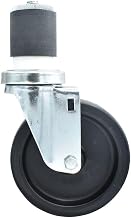 BK Resources 5" Polyolefin 2" Expanding Stem Swivel Caster for Work Tables, NSF, 300lb Capacity Per Wheel