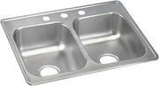 Elkay D225193 Dayton 25" Double Basin Drop In Stainless Steel Kitchen Sink