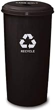 Witt Industries 10/1DTBK Wastebasket Recycling Receptacle, Steel, 20 gal, Black