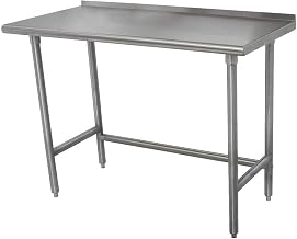 Advance Tabco TFMSLAG-300 Work Table, 30" W x 30" D, 16 Gauge 304 Stainless Top with 18 Gauge Adjustable Stainless Steel Side & Rear Cross Rails