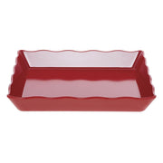 Platter Red Melamine Wave Display Platter - 14"L x 14"W x 2"H by HUBERT – Large, Melamine, Red, Model H0211-RD