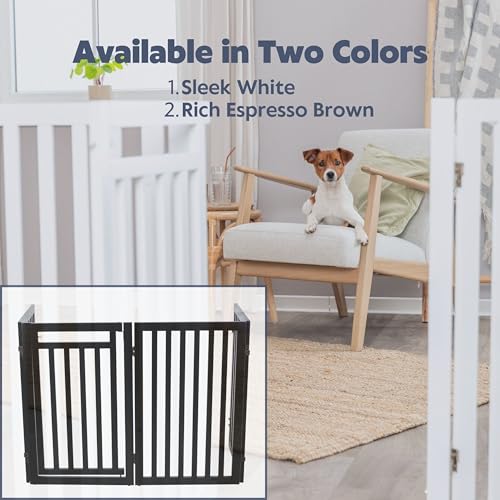 TRIXIE Espresso Brown / Tall / Convertible Wooden Pet Gate Door & Stair Gates