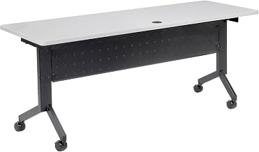 Global Industrial Flip-Top Training Table, 72" x 24", Gray