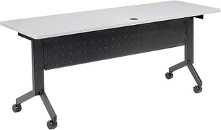Global Industrial Flip-Top Training Table, 72" x 24", Gray