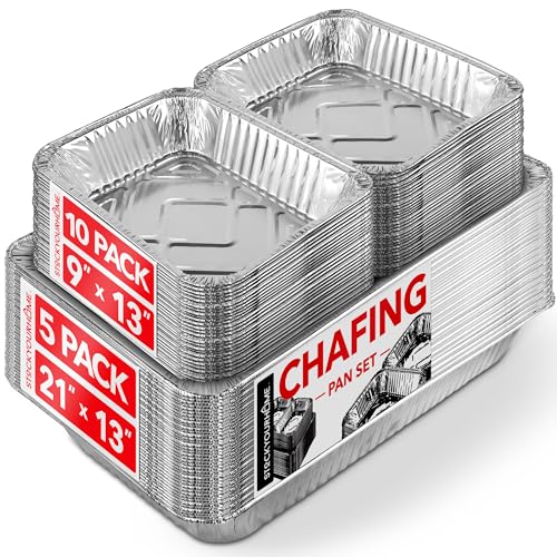 Stock Your Home Pans / Silver / 10.0 inches Chafing Dishes