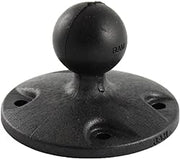 Round Plate Ball Base with B Size 1" Ball, 4-Hole AMPS | Composite mounting base, compatible with RAM Mounts holders and double socket arms