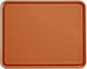 KitchenAid Classic Plastic Cutting Board with Perimeter Trench and Non Slip Edges, Dishwasher Safe, 11 x 14 inch, Scorched Orange