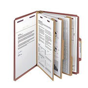 SMEAD Red / 1 / Letter Top Tab Classification Folders