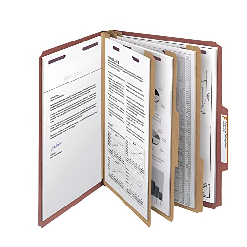 SMEAD Red / 1 / Letter Top Tab Classification Folders