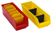 Quantum Storage QSB116 Heavy-Duty Nesting Plastic Shelf Bins for Pharmacy by QUANTUM STORAGE SYSTEMS – 23.63" L x 11.13" W x 4" H, 1052.0 cubic_inches, Plastic, Black, Pack of 6