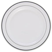 First Impressions Disposable White Plastic Plate - 7 1/2" Dia by SABERT CORPORATION – Large, Plastic, White, Pack of 144, Model 7IMP144S