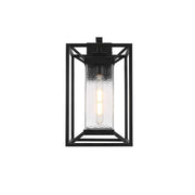 Willington One Light Outdoor Wall Sconce Black by Lighting Design – Iron, Black, Model OD329W17BK