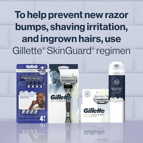 Gillette 4 Count (Pack of 2) / 4 Refills / WHITE Cartridges
