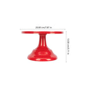 Vaguelly Iron Cake Stand, Small Red 8 Inch Round