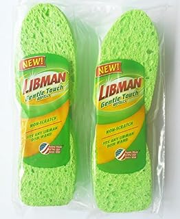 Cleaning Sponge Non-Scratch Libman Gentle-Touch Refills 2 -2-Packs (4 total sponges) Made in USA