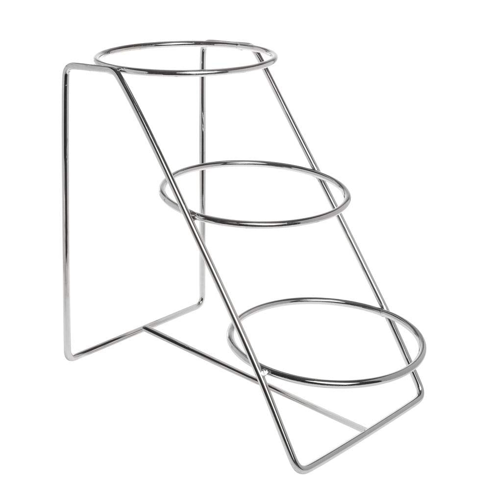 3-Tier Wire Bowl Holder - Chrome by HUBERT – Wire, Silver, Model 62629