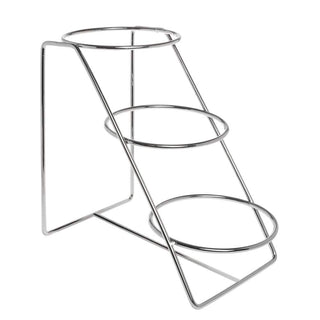 3-Tier Wire Bowl Holder - Chrome by HUBERT – Wire, Silver, Model 62629