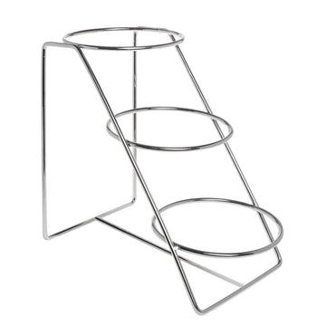 3-Tier Wire Bowl Holder - Chrome by HUBERT – Wire, Silver, Model 62629