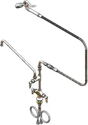 T&S Brass B-0300-A16-WD Double Pantry Faucet, Eternas with Spring Checks, B-0107-C35, VB, B-0060-H, Add-On Faucet