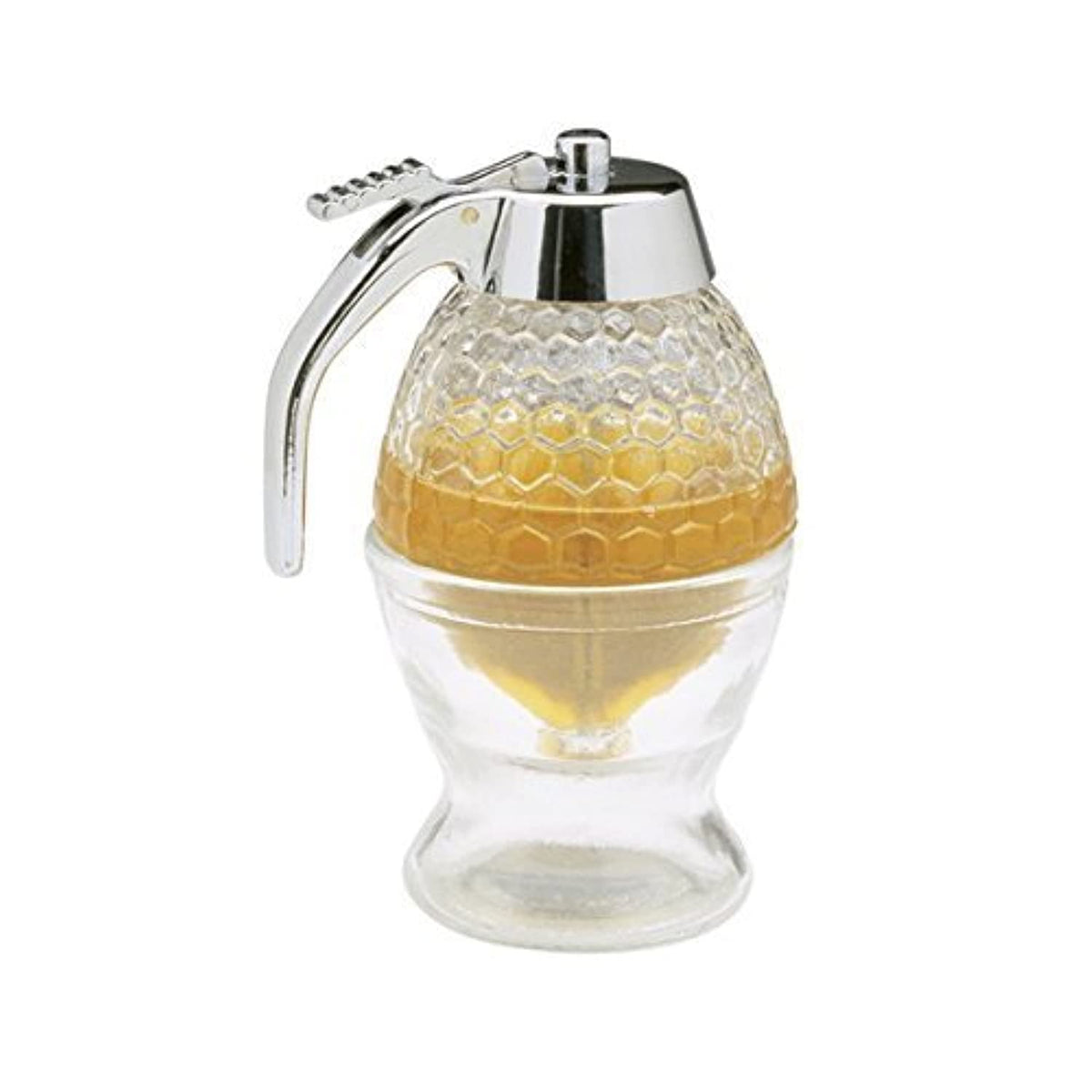 Honey/Syrup Dispenser by Norpro – 5.75in/14.5cm, 8.0 ounces, Glass, Clear