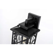 Clifford One Light Outdoor Wall Sconce Black by Lighting Design – Iron, Black