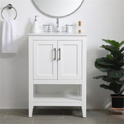 Elegant Decor 24" - Single / White / Traditional Bathroom Vanities