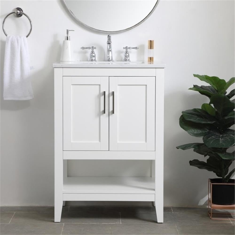 Elegant Decor 24" - Single / White / Traditional Bathroom Vanities