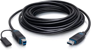 C2G CG30090125ft(38m) USB 3.2 AMBM Plenum, Black