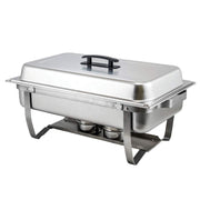 8 Quart Full-Size Stainless Steel Chafer W/Folding Stand by Winco – Full Size, Stainless Steel, Silver, Model C-4080