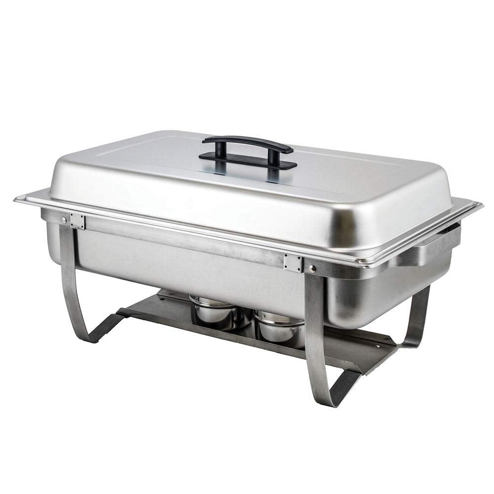 8 Quart Full-Size Stainless Steel Chafer W/Folding Stand by Winco – Full Size, Stainless Steel, Silver, Model C-4080