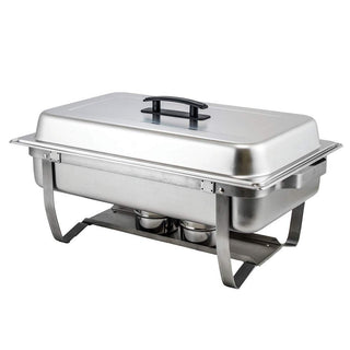 8 Quart Full-Size Stainless Steel Chafer W/Folding Stand by Winco – Full Size, Stainless Steel, Silver, Model C-4080