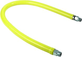 T&S Brass HG-2D-24 Gas Hose with Free Spin Fittings, 3/4-Inch Npt and 24-Inch Long