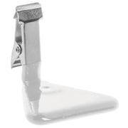 White Vinyl-Coated Triangular Weighted Base Tag Holder - 1 7/8"L x 1 1/2"W x 1 1/2"H by HUBERT – Vinyl, White, Pack of 6, Model TH042W
