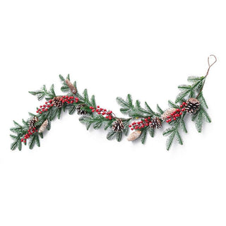 Christmas Rattan Garland Pine Cones Hanging Fireplace Xmas Tree Home Decor Window Door Pendant for Wedding Backdrop Wall Decor by GTFDXJ – Model HUAHA108878