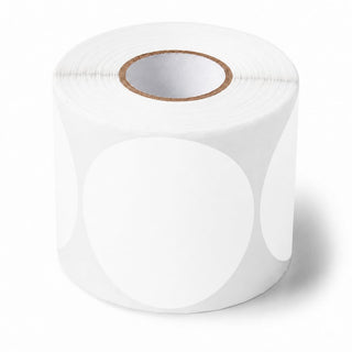 Semi-Gloss Paper Round Inventory Labels by Glownary – Model 323wt3bc