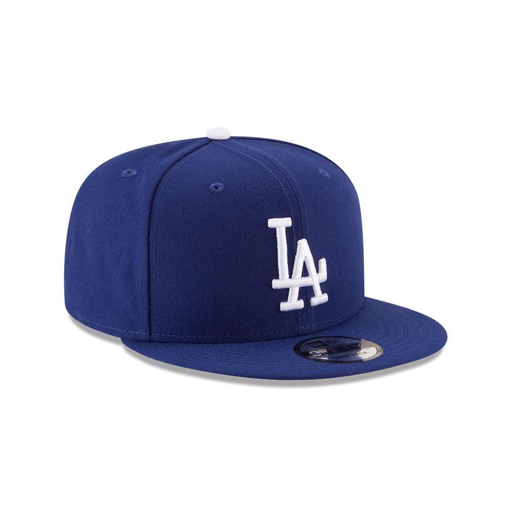 9Fifty Hat Los Angeles Dodgers Basic Snapback Adjustable Royal Blue Cap by New Era – One Size, Polyester, Blue/White, Model 11591043