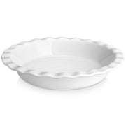 Malacasa Ceramic Pie Pan, 40 Oz Deep Dish 9 Inch, White