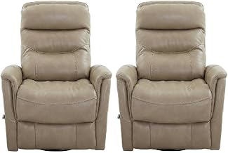 Starlight Canyon Home Beige Linen Swivel Glider Recliner Two Pack, Transitional Style, Comfortable Upholstery, Smooth Swivel Function, Ideal for Living Room, Lounge Area