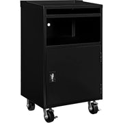 Mobile Computer Cabinet by Global Industrial – 27 inches (W) x 49.25 inches (H) x 24 inches (D), Alloy Steel, Black, Model 694561BKA