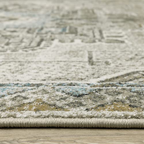 Oriental Weavers 7'10" x 10' / Grey/ Blue / Modern Accessories