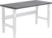 Global Industrial Steel Square Edge Workbench Top, 12 Gauge Steel, 72" W x 36" D x 1-3/4" Thick, Black