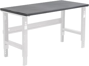 Global Industrial Steel Square Edge Workbench Top, 12 Gauge Steel, 72" W x 36" D x 1-3/4" Thick, Black