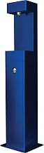 Global Industrial Outdoor Pedestal Bottle Filling Station, Blue Powder Coat