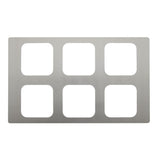 Vollrath Miramar 1/6 Size Stainless Steel Contemporary Food Pan Tile Template - 20 7/8"L x 12 3/4"W by THE VOLLRATH COMPANY, LLC – Stainless Steel, Silver, Model 671080346878