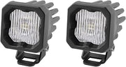 Diode Dynamics SSC1 White SAE/DOT Fog Standard LED Pod (pair), SAE Fog w/Amber Backlight