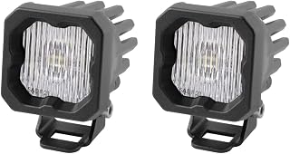Diode Dynamics SSC1 White SAE/DOT Fog Standard LED Pod (pair), SAE Fog w/Amber Backlight