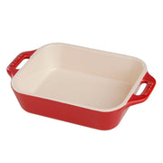 Ceramic Rectangular Dish - 7.5" x 6" (Cherry) by STAUB – 7.5" x 6", 1.25-qt, 1.25 quarts, Ceramic, Cherry, Model 40510-812